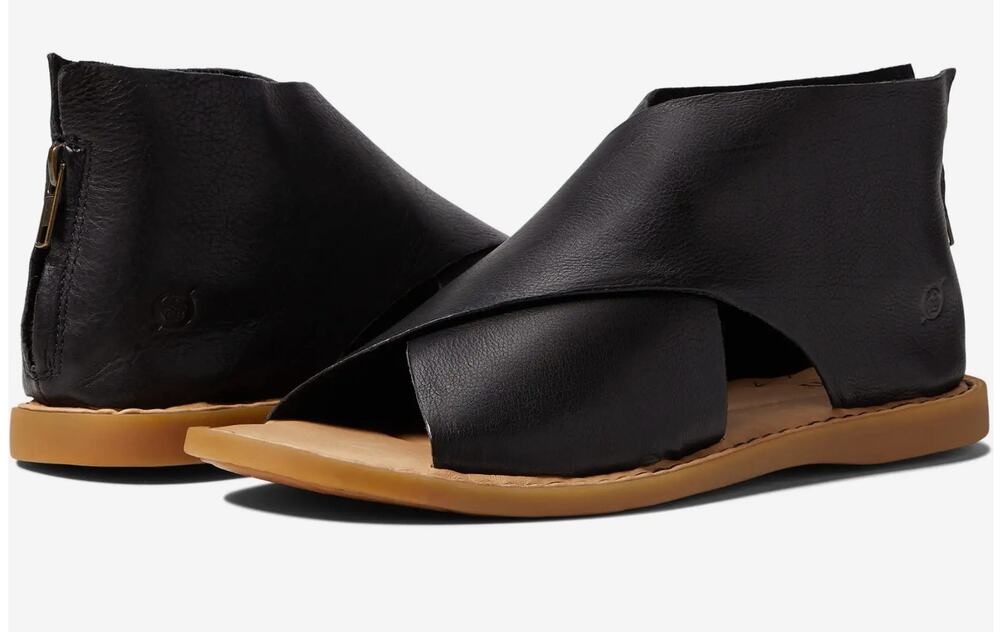 Born Iwa Black/Natural Sandals Women's 7
